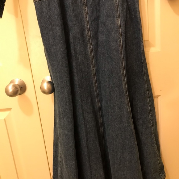 Vintage Jeanology Maxi Denim Dress Size  Small Gently used Buttons up Size 6P - Picture 7 of 12